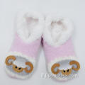 Chaussettes de glissade de mouton rose de mode